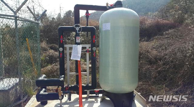 [공주=뉴시스]마을 상수도 정수 시설 장치. 2021.01.15.(사진=공주시 제공)