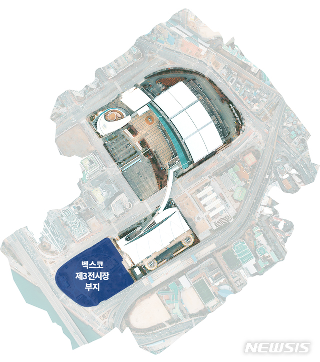 [부산=뉴시스] 부산 벡스코 제3전시장 부지 이미지. (사진=벡스코 제공)