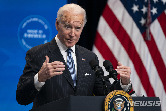 [워싱턴=AP/뉴시스]조 바이든 미국 대통령. 2021.01.26.