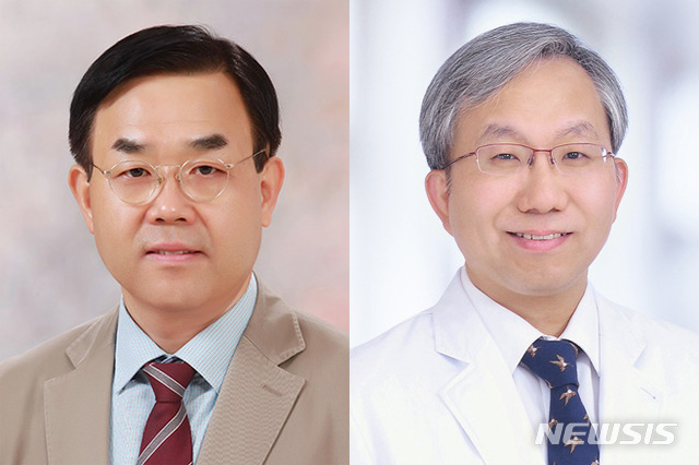 [서울=뉴시스] 서울의대 의공학교실 김영수 교수(왼쪽), 서울대병원 간담췌외과 장진영 교수. (사진=서울대병원 제공). 2021.02.03.