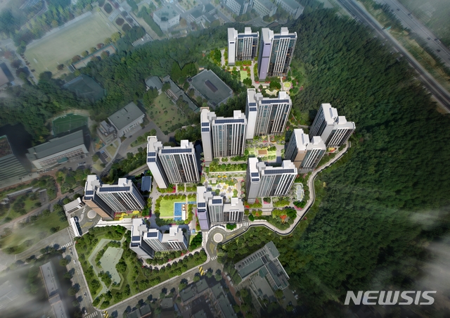 [서울=뉴시스]한화 포레나 수원 장안 조감도. (사진 = 업체 제공)