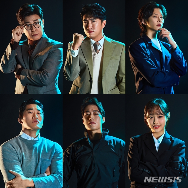 [서울=뉴시스] 채널A·스카이TV 예능 프로그램 '강철부대'에 출연하는 방송인 김성주(왼쪽부터 시계방향으로), 개그맨 장동민, 그룹 '슈퍼주니어'의 김희철, 그룹 '이달의 소녀'의 츄, 청와대 경호원 출신 최영재, UFC 선수 출신 김동현. (사진= 채널A·스카이TV 제공) 2021.02.18. photo@newsis.com