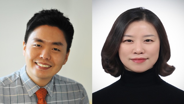 원은석 목원대 교수(왼쪽)와 윤서영 백석대 교수. *재판매 및 DB 금지