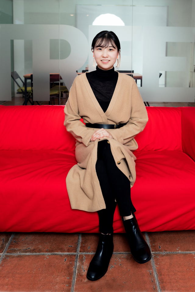 [서울=뉴시스] 조아라 작곡가(인터뷰를 할 때는 마스크를 착용했고, 사진 촬영을 위해서만 잠시 벗었습니다.) 2021.01.29. (사진 = 한국문화예술위원회 제공) photo@newsis.com