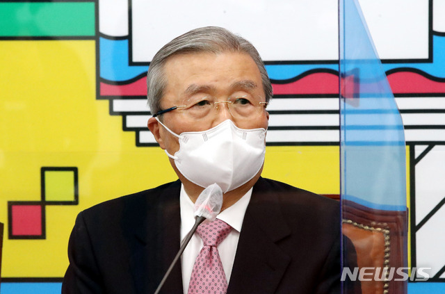 [서울=뉴시스]최동준 기자 = 김종인 국민의힘 비상대책위원장 28일 오전 국회에서 열린 서울시장 예비후보 간담회에서 발언하고 있다. (공동취재사진) 2021.02.28. photo@newsis.com
