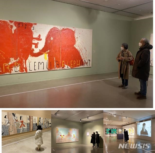 [서울=뉴시스] 예술의전당 한가람미술관 1층, 로즈 와일리展 전시 전경.