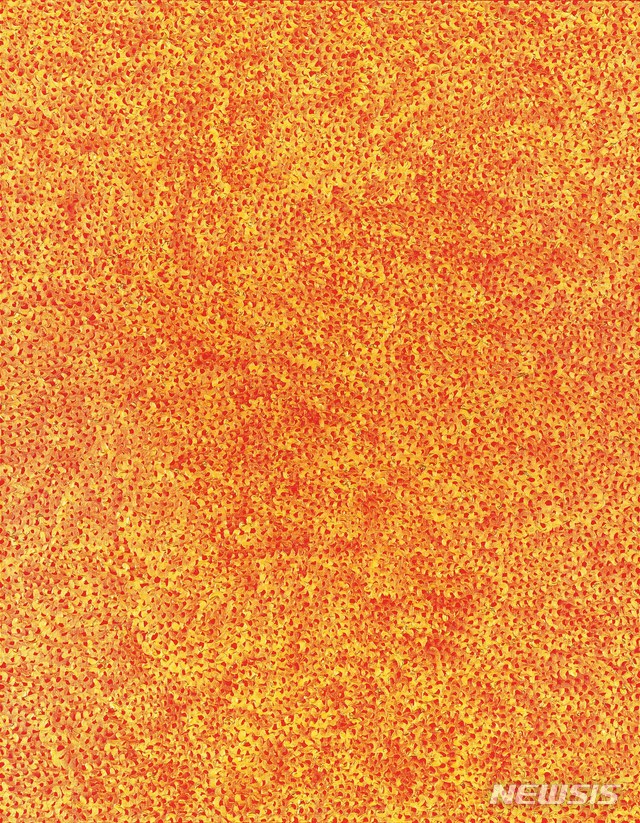 [서울=뉴시스] 13억1000만원에 낙찰된 야요이 쿠사마 'Infinity Nets (ZZOOX);