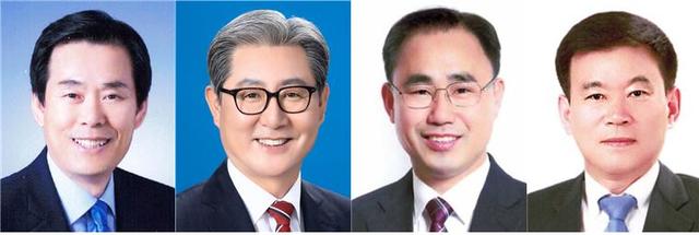 의령군수 재선거 후보. 왼쪽부터 더불어민주당 김충규, 국민의힘 오태완, 무소속 김창환, 무소속 오용 후보. *재판매 및 DB 금지