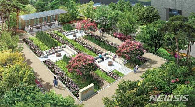 [서울=뉴시스] 래미안 원베일 조경 이미지컷. (제공 = 삼성물산)