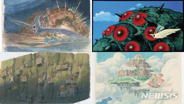 [서울=뉴시스]미야자키 하야오의 작품 사진들(사진=아카데미 박물관, 1984스튜디오 지브리-H 제공)2021.03.23 photo@newsis.com