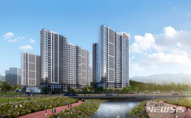 [서울=뉴시스] 한화 포레나 천안신부 투시도. (사진=한화건설 제공)