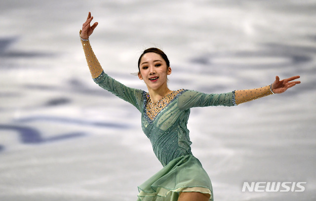 [스톡홀롬=AP/뉴시스]김예림의 연기. 2021.03.24. 