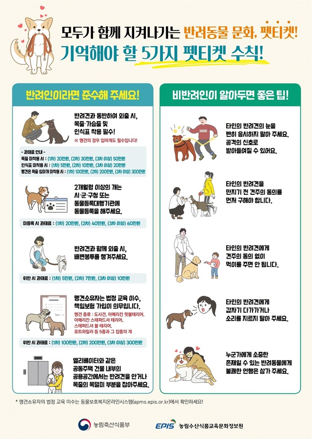 [세종=뉴시스]  펫티켓 홍보 포스터. *재판매 및 DB 금지