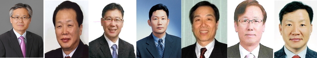 대전시 자치경찰위원회 위원. 왼쪽부터 강영욱 전 법원공무원교육원장, 이병수 대성학원 이사, 윤영훈 법무법인 충청우산 대표 변호사, 조성규 전북대 로스쿨 전임교수, 이종기 전 충남경찰청 차장, 김익중 건양대 국방경찰학부 겸임교수, 이상훈 대전대 경찰학과 교수 *재판매 및 DB 금지