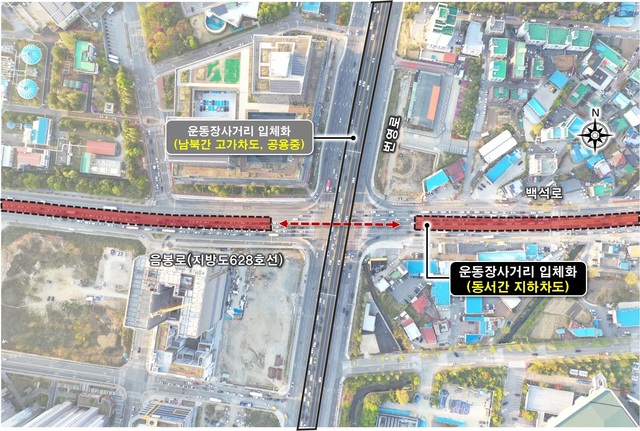 천안 운동장사거리 입체화 계획안. (사진=천안시 제공) *재판매 및 DB 금지