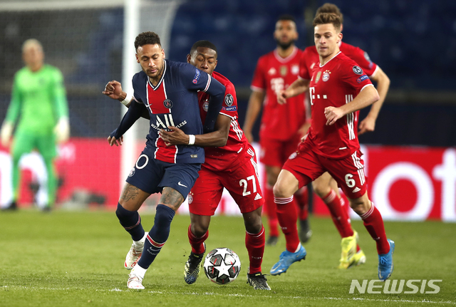 [파리=AP/뉴시스] 파리생제르맹(PSG)이 유럽축구연맹(UEFA) 챔피언스리그 4강에 올랐다. 2021.04.13.