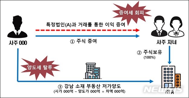 [세종=뉴시스] 국세청에 적발된 탈세 혐의자 A씨의 사례. (자료=국세청 제공) 