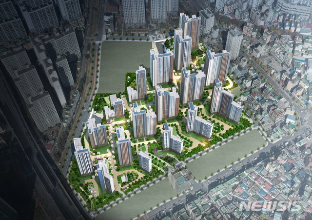 [서울=뉴시스] 용현자이 크레스트 조감도. 