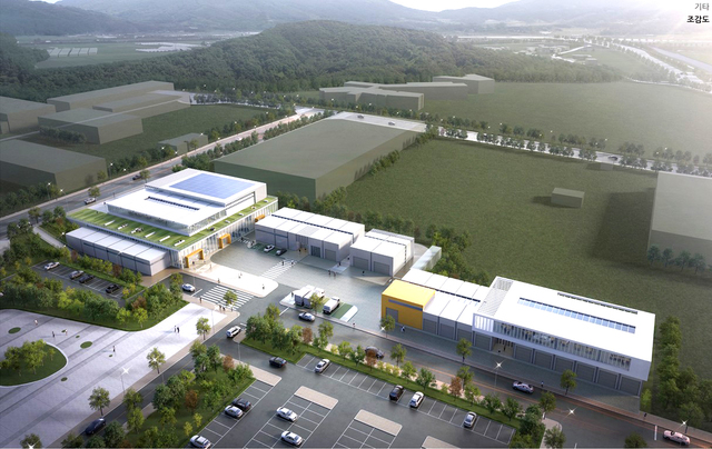 [영광=뉴시스]이창우 기자= 전남 영광군 대마전기자동차 산업단지에 오는 2023년 들어설 예정인 '미래차 전자기파 인증센터' 조감도. (이미지=영광군 제공) 2021.04.29. photo@newsis.com *재판매 및 DB 금지