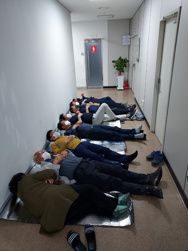 농성중인 첨단 3지구 토지소유주들 *재판매 및 DB 금지