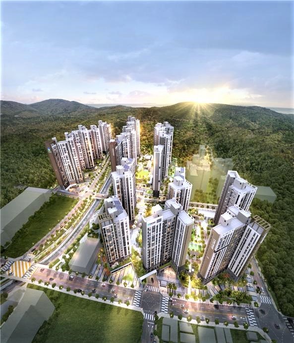 [울산=뉴시스] 조현철 기자 = '율동지구 한신더휴' 단지 통합 조감도. 2021.05.04. (사진=에이블미디어플러스 제공)photo@newsis.com *재판매 및 DB 금지