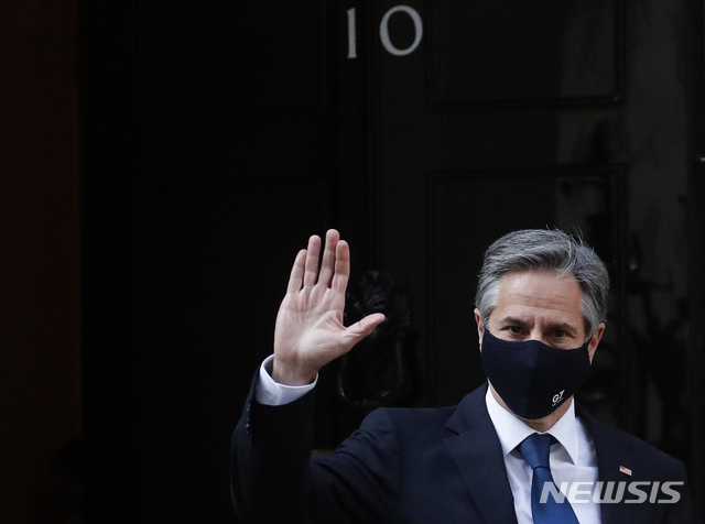 [런던=AP/뉴시스]토니 블링컨 미국 국무장관. 