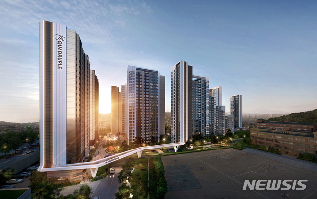 [서울=뉴시스] 가락쌍용1차 투시도. (사진=쌍용건설 제공)