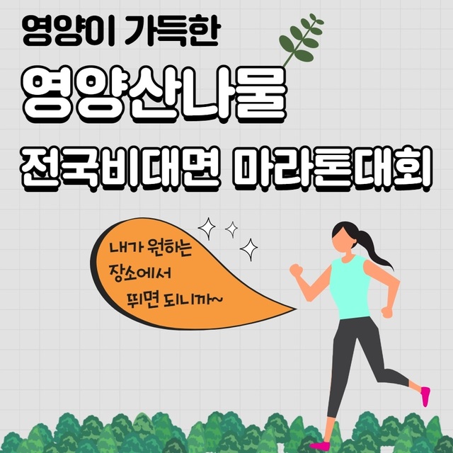 '영양산나물 전국 비대면 마라톤대회' 팸플릿 (사진=영양군 제공) *재판매 및 DB 금지