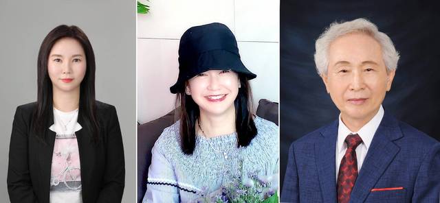 왼쪽부터 대상 김숙영, 본상 김주선, 찾아드리는상 전병윤 *재판매 및 DB 금지