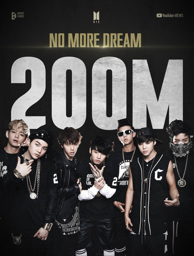 [서울=뉴시스] 방탄소년단_No More Dream MV 2억뷰 이미지. 2021.05.22. (사진 = 빅히트 뮤직 제공) photo@newsis.com