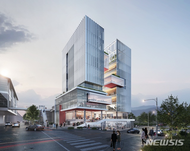 김해시청 앞 신청사 건립 조감도