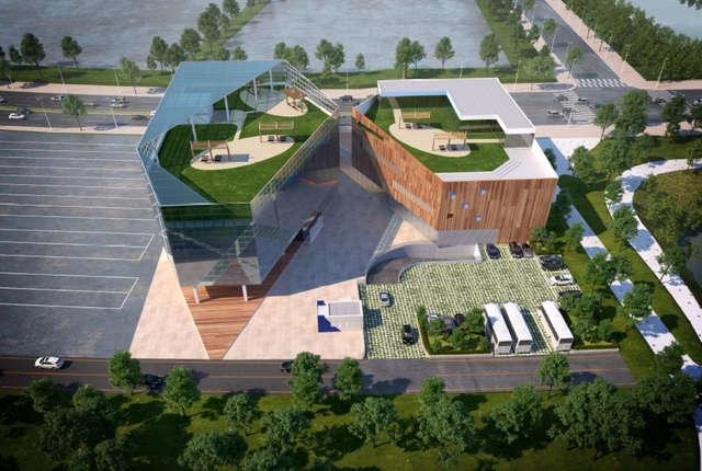 [진주=뉴시스] 진주시 복합문화도서관 조감도. *재판매 및 DB 금지