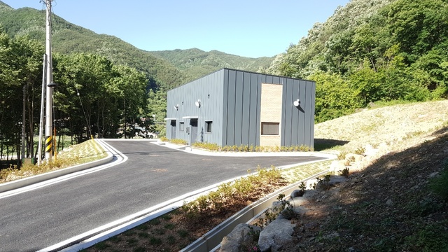 [산청=뉴시스] 산청군 시천면 신천지구 공공하수처리장 전경. *재판매 및 DB 금지