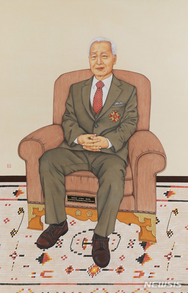[서울=뉴시스] 이승만 대통령 초상, 179x115cm, 비단에 진채, 2020