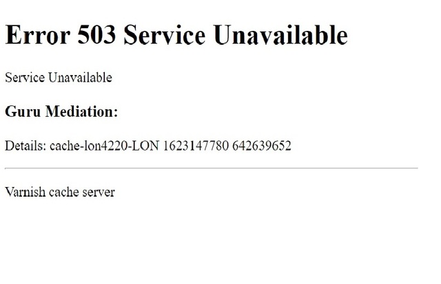 [서울=뉴시스]CNN 홈페이지 다운으로 인한 오류 화면. 2021.6.8.