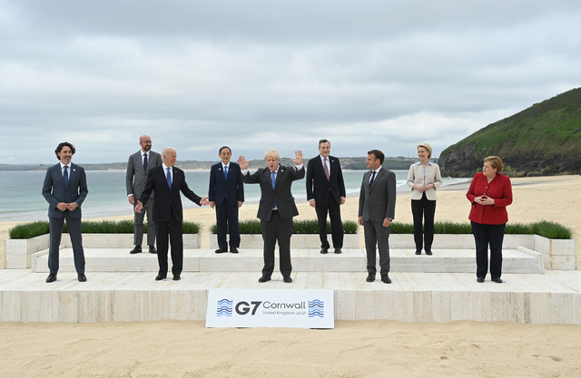[콘월=뉴시스]주요 7개국 정상들. (사진: G7 미디어팀 제공) 2021.6.13. *재판매 및 DB 금지