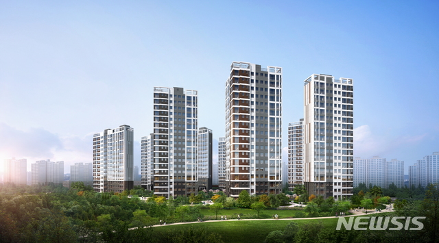 [서울=뉴시스] 파주 운정신도시 중흥S-클래스 2차(A9 블록) 투시도. 