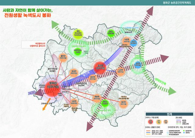 [안동=뉴시스] 봉화군 농촌공간 전략계획도 (경북도 제공) 2021.06.16 *재판매 및 DB 금지