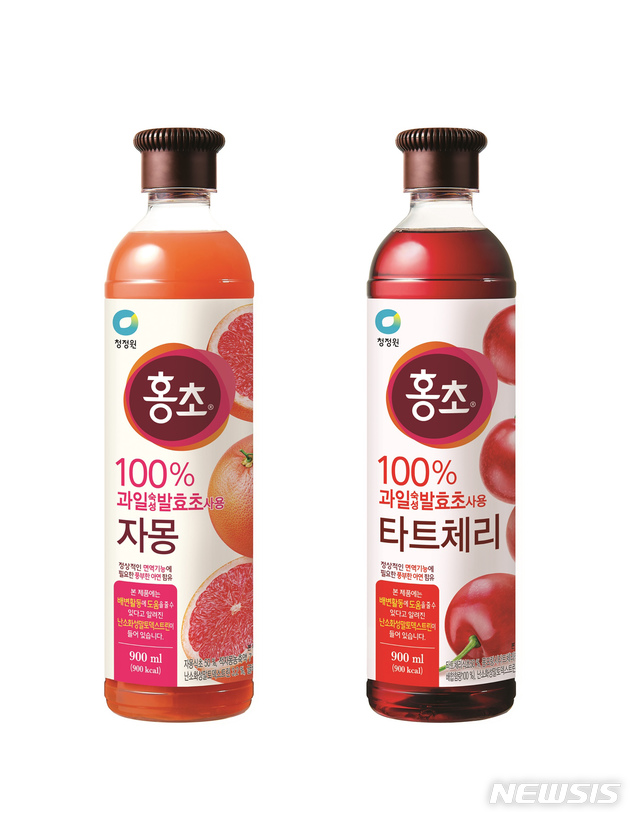 청정원, 홍초 '자몽·타트체리' 출시