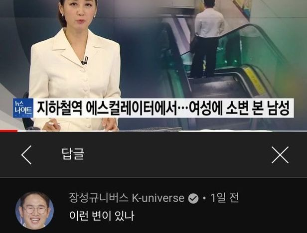 [서울=뉴시스] 범죄 관련 기사에 장성규가 본인의 공식 계정으로 장난스러운 댓글을 달았다. (사진 = 유튜브 YTN 채널 캡처) 2021.06.28. photo@newsis.com *재판매 및 DB 금지