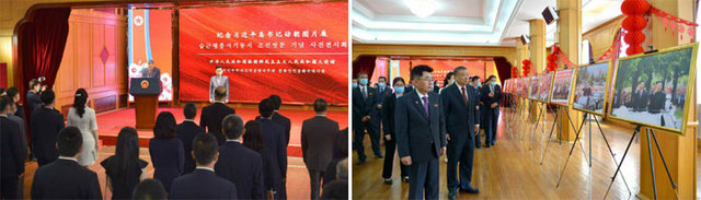 [서울=뉴시스] 북한 주재 중화인민공화국 대사관에서 사진전시회 진행. 2021.07.02. (사진=노동신문 캡처) *재판매 및 DB 금지