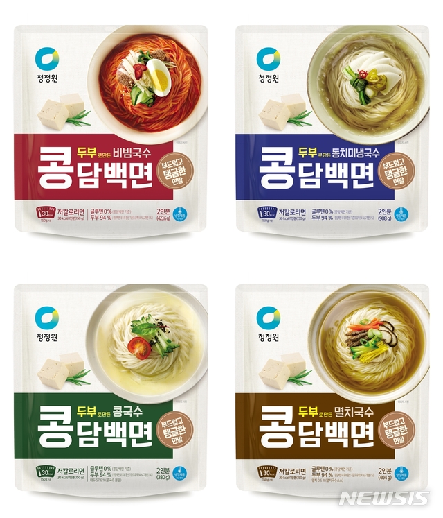 청정원, '두부로 만든 콩담백면' 4종 출시 