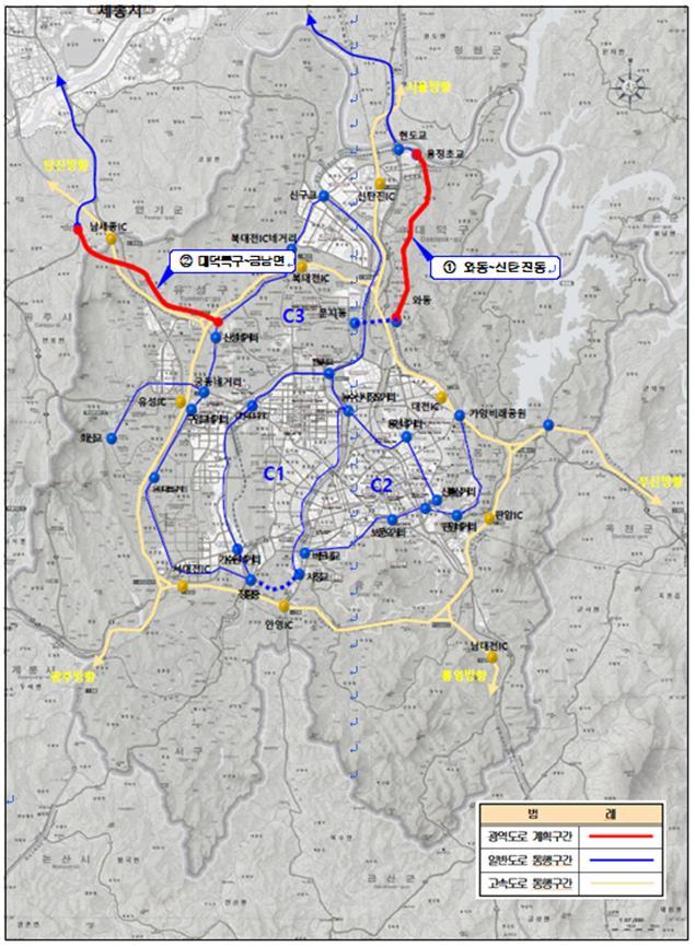 [대전=뉴시스] 대전시 광역도로 사업 *재판매 및 DB 금지
