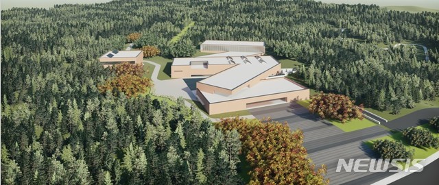 [수원=뉴시스]경기 수원시가 문체부에 건의한 故이건희 삼성그룹 제2대 회장 묘역 근처 이목동 일원 미술관 조감도.