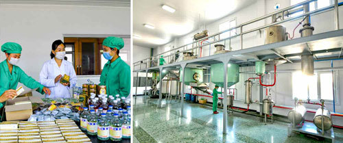 [서울=뉴시스] 강계고려약가공공장에서. 2021.07.13. (사진=노동신문 캡처) *재판매 및 DB 금지