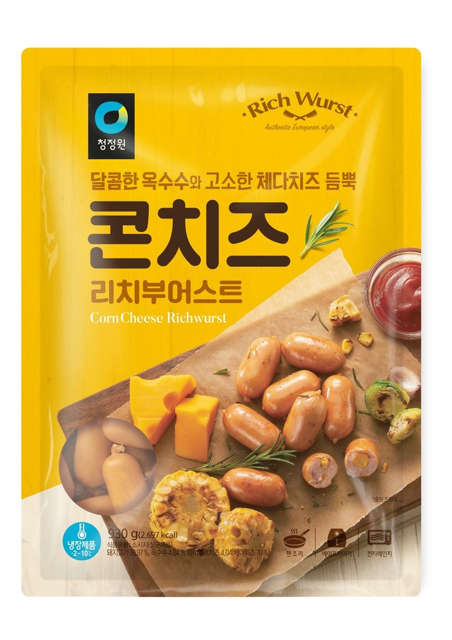 겉은 바삭 속은 촉촉…대상 청정원 '콘치즈 리치부어스트'