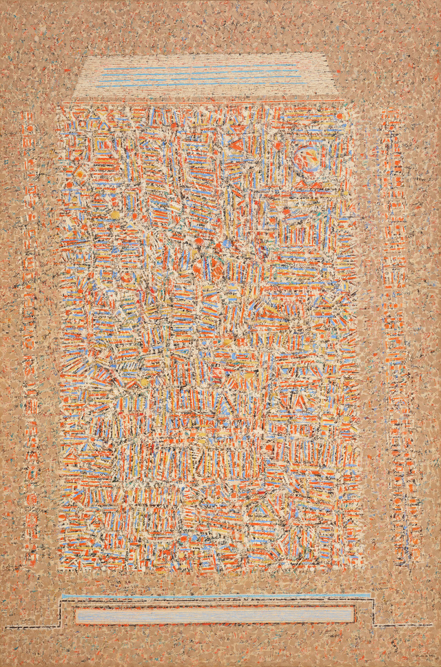 [서울=뉴시스] 박진희 기자 = 이성자, 천 년의 고가, 1961, 캔버스에 유채, 196x129.5cm. (사진=국립현대미술관 제공) 2021.07.20. photo@newsis.com *재판매 및 DB 금지