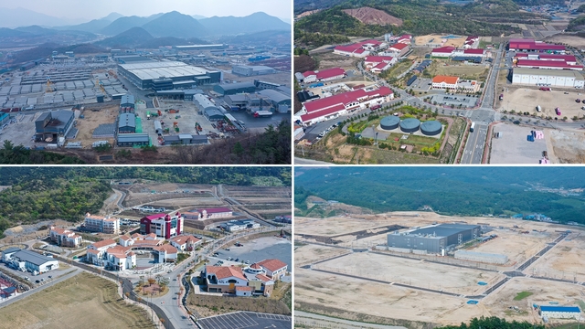 [괴산=뉴시스]강신욱 기자 = 충북 괴산군은 지방소멸 위기 극복으로 산업단지 조성에 집중하고 있다. 사진 위 왼쪽부터 시계 방향으로 대제산업단지, 발효농공단지, 첨단산업단지, 괴산자연드림파크. (사진=괴산군 제공) 2021.07.21. photo@newsis.com *재판매 및 DB 금지