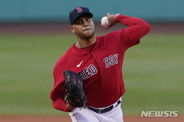 [보스턴=AP/뉴시스] 보스턴 레드삭스 에두아르도 로드리게스. 2021.07.24.