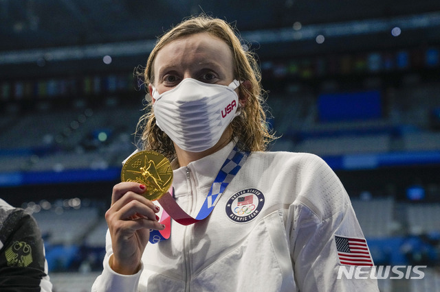 [도쿄=AP/뉴시스]케이티 레데키.2021.07.28. 